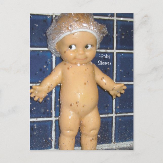 Carte Postale Invitation sur mesure Baby shower pour garçon ou f (Devant)