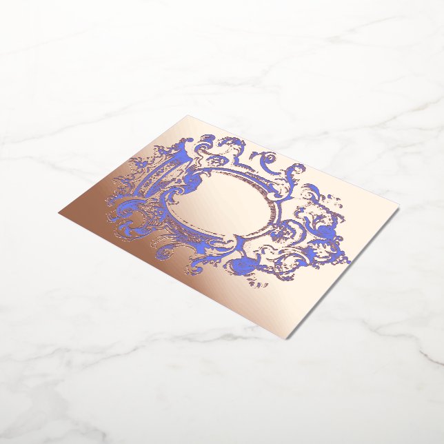 Carte postale Invitation vintage Gold Crown Frame (Rotation)