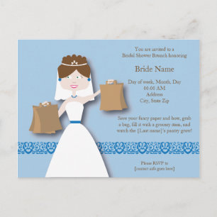 Carte Postale Invitation Wedding shower de l'alimentation