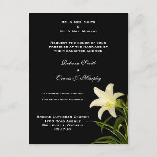 Carte Postale Invitation - WhiteLily1