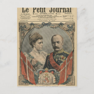 Carte Postale Invités de France, Roi Frédéric VIII et Reine