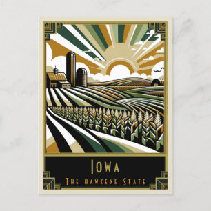 Carte Postale Iowa Art déco