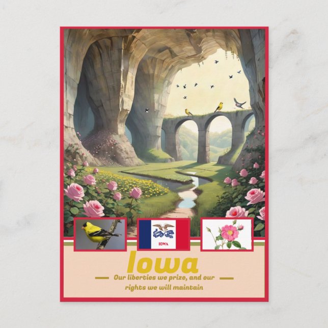 Carte Postale Iowa Essence : Surreal State Wonder (Devant)