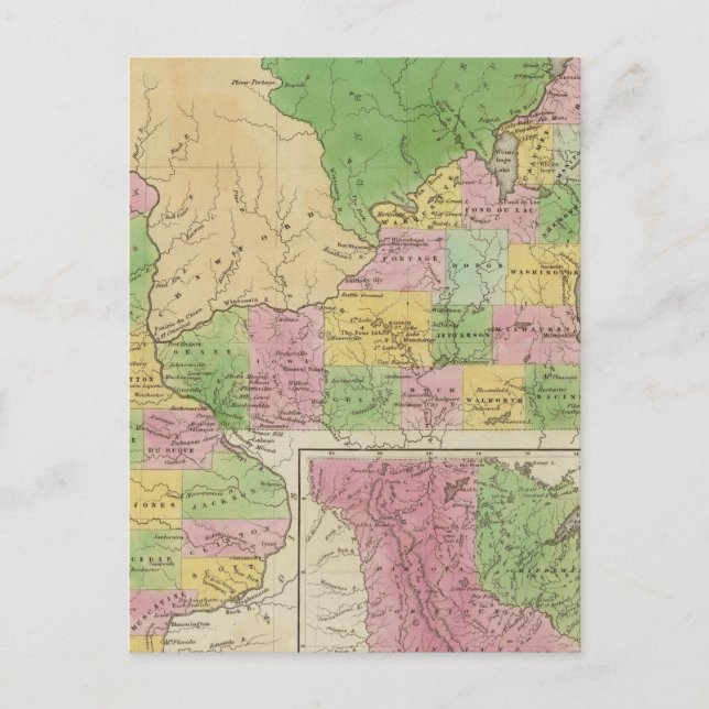 Carte Postale Iowa Et Wisconsin (Devant)