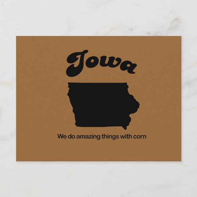 Carte Postale Iowa Motto - Nous faisons des choses extraordinair (Devant)