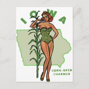 Carte Postale Iowa Pinup