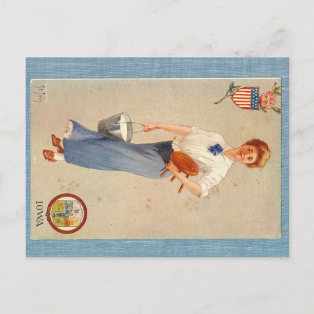 Carte postale Iowa, Salon d'État de 1907 (Devant)