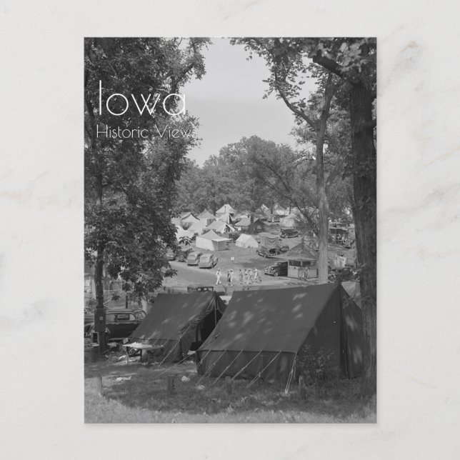 Carte Postale Iowa State Fair Tent City 1939 (Devant)