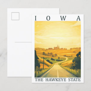Carte Postale Iowa the Hawkeye State USA Travel Place