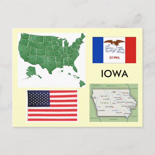 Carte Postale Iowa, USA (Devant)
