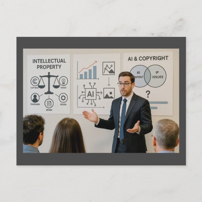 Carte Postale IP, AI et droit d'auteur (Devant)