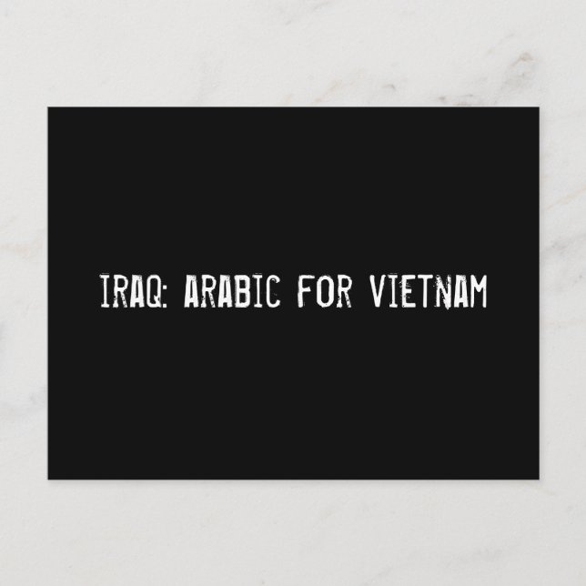 Carte Postale irak : arabe pour le vietnam (Devant)
