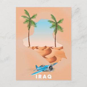 Carte Postale Irak Illustration de l'affiche de voyage.