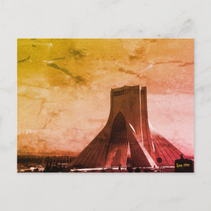 Carte Postale Iran antique Téhéran square Azadi
