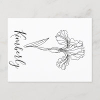 Iris de février fleur de naissance personnalisée