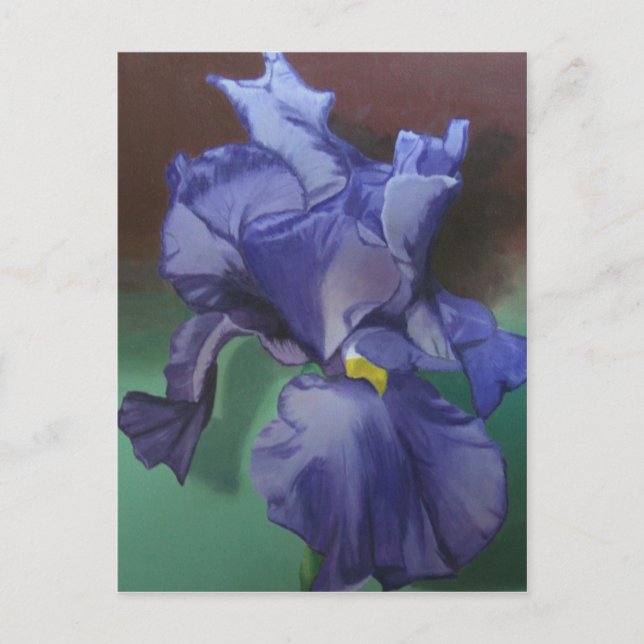 Carte postale Iris violet verticale (Devant)