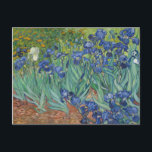 Carte Postale Irises bleu vert jaune Van Gogh<br><div class="desc">Ce beau rideau de douche s'inspire des "Irises" peints par Vincent van Gogh en 1889 - huile moyenne sur toile. L'oeuvre originale est actuellement au musée J. Paul Getty à Los Angeles,  en Californie.</div>
