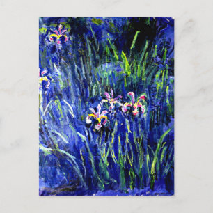 Carte Postale Irises, célèbre peinture de Monet,