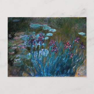 Carte Postale Irises et nénuphars, Claude Monet