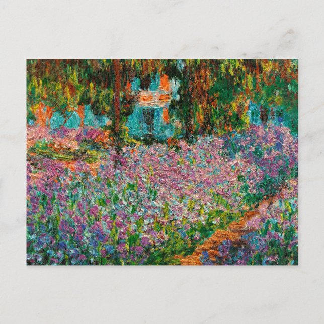 Carte Postale Irises Monet Garden Fleurs Giverny (Devant)