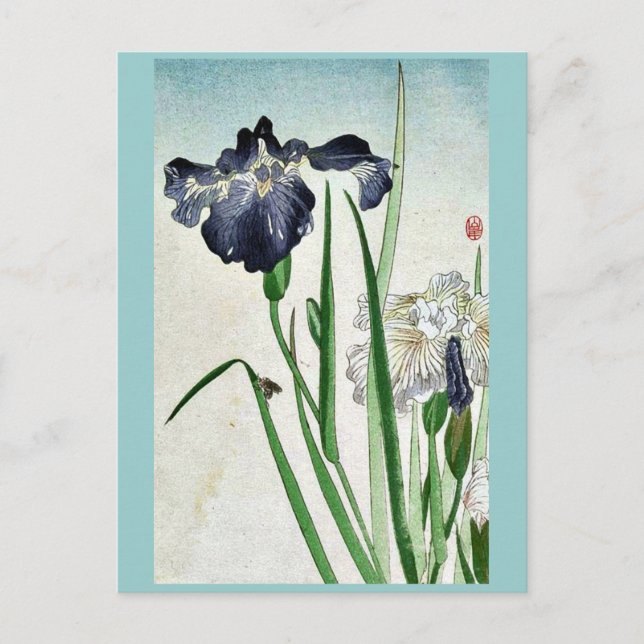 Carte Postale Irises Ukiyoe (Devant)