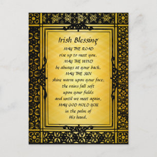 Carte Postale Irish Blessing, que la route monte pour vous renco