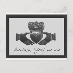 Carte Postale Irish Claddagh, amitié, loyauté et amour