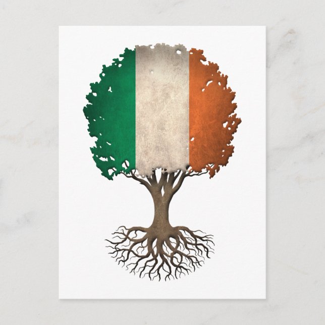Carte Postale Irish Flag Tree of Life personnalisable (Devant)