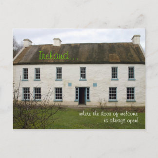 Carte Postale Irish home: Our door is always open postcard