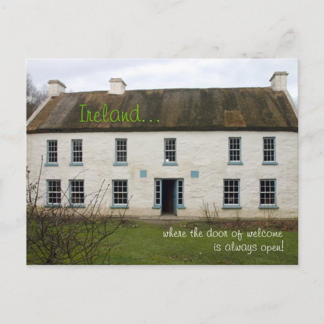 Carte Postale Irish home: Our door is always open postcard (Devant)