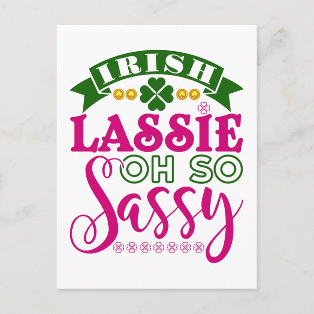 Carte Postale Irish Lassie Oh So Sassy St Patrick's Day (Devant)