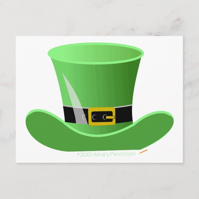 Carte Postale Irish Leprechaun Casquette Lucky St. Patrick's Day (Devant)