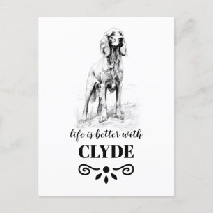 Carte Postale Irish Setter Life est meilleur avec Custom Dog Nam