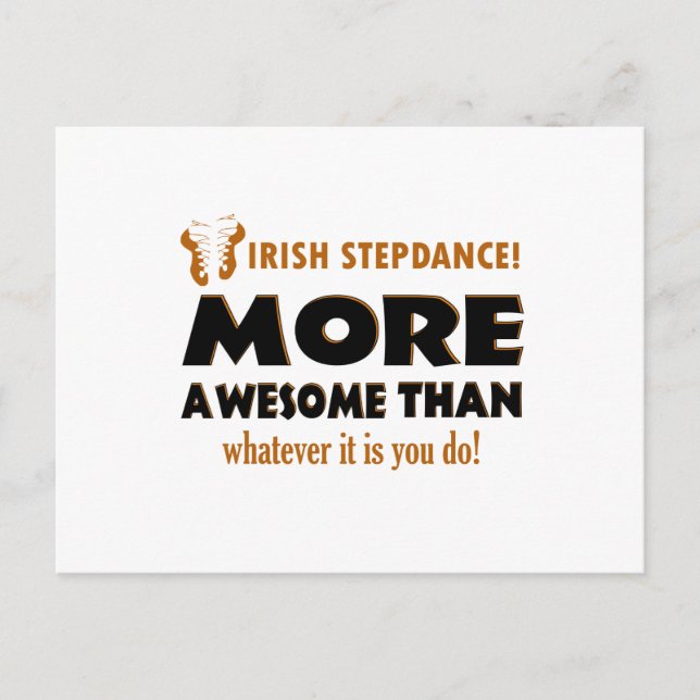 Carte Postale Irish Step Dance design (Devant)