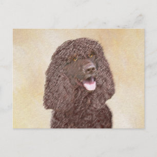 Carte Postale Irish Water Spaniel Peinture - Original Dog Art