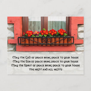 Carte postale Irish Window et Blessing for Peace