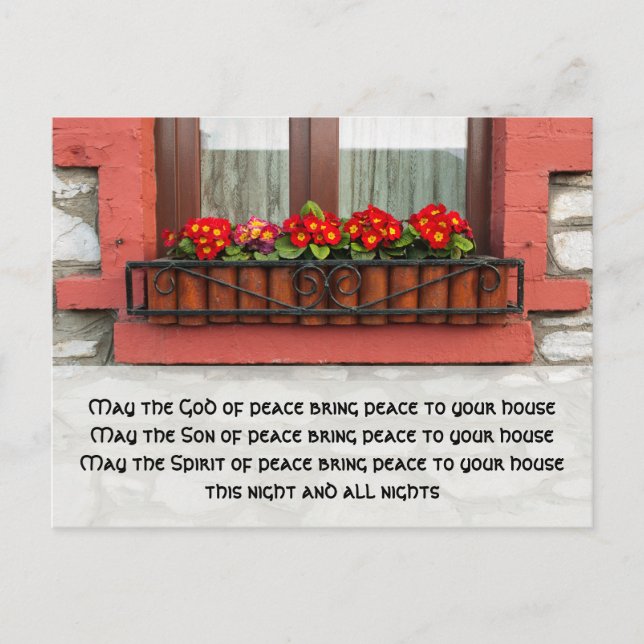 Carte postale Irish Window et Blessing for Peace (Devant)