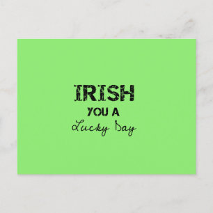 Carte Postale irish you un jour chanceux