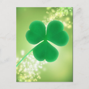 Carte Postale Irlandais Clover Green Sparkings   Saint Patrick's