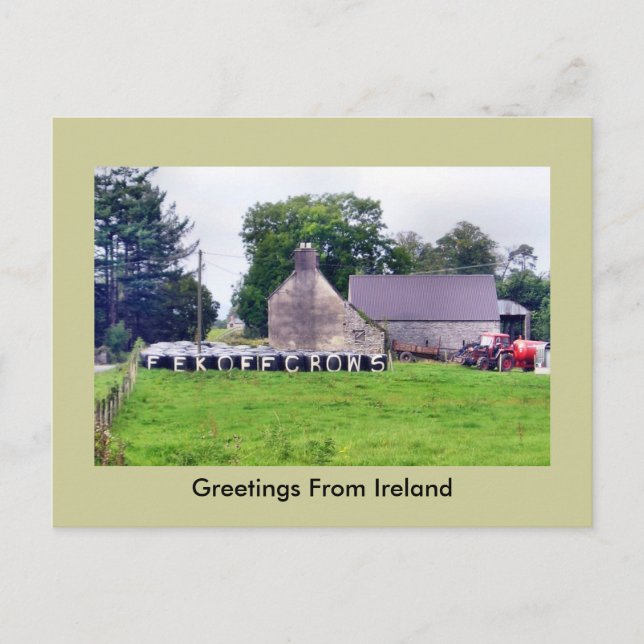 Carte postale irlandaise drôle (Devant)