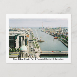 Carte Postale Irlande, Dublin Port & Financial Center skyline