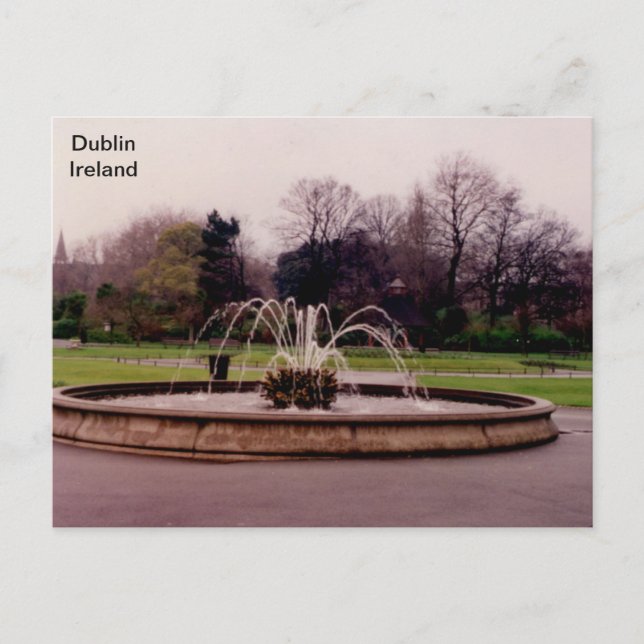 Carte Postale Irlande, Fontaine, St. Stephens Green, Dublin (Devant)