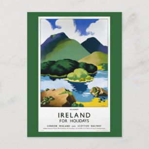 Carte Postale Irlande Killarney Affiche de voyage rétro restauré