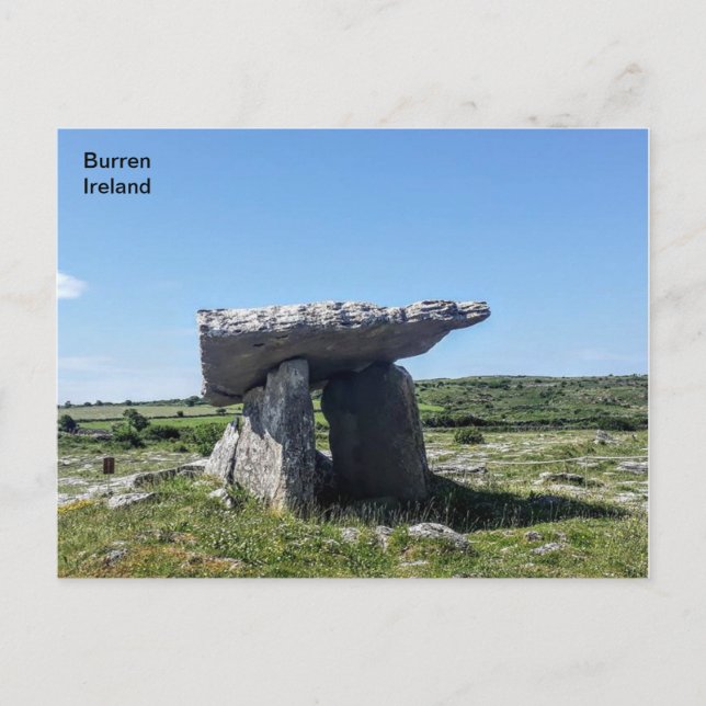 Carte Postale Irlande, Poulnabrone Portal Tomb, Burren, Clare (Devant)