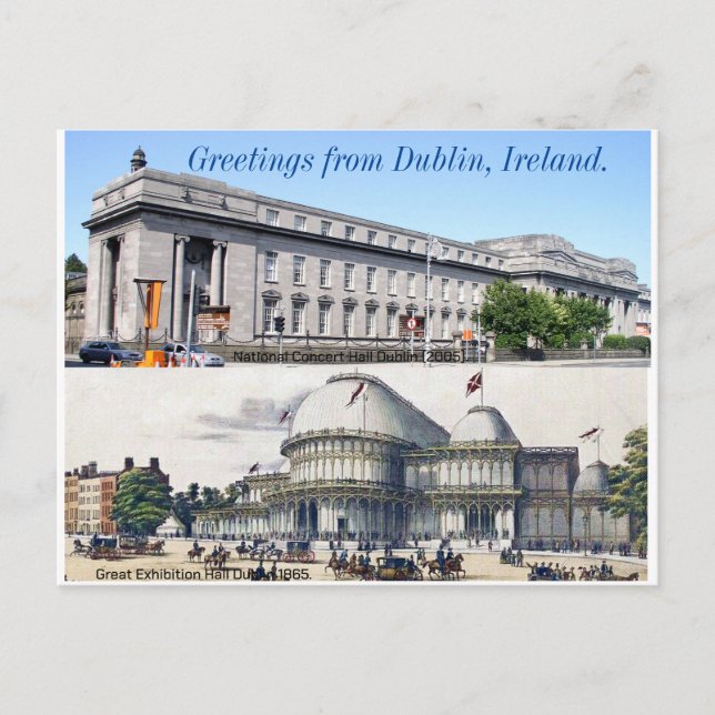 Carte Postale Irlande Salutations - National Concert Hall Dublin (Devant)