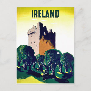 Carte Postale Irlande, terre romantique, château de Blarey, vint