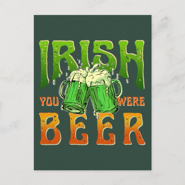 CARTE POSTALE IRLANDE VOUS ÉTIEZ BIÈRE DRINKING IRLANDE (Devant)
