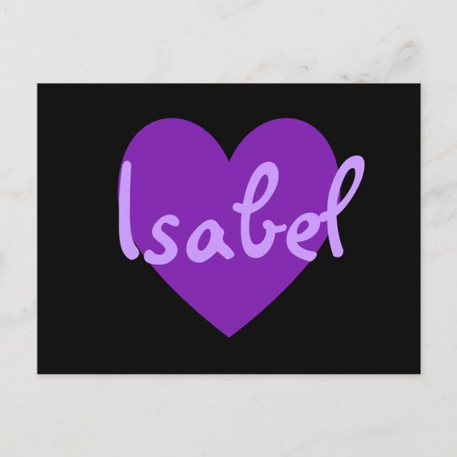 Carte Postale Isabel en violet (Devant)