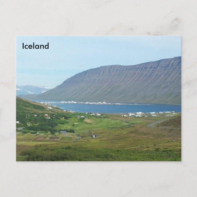 Carte Postale Ísafjörður, Vestfirðir, Islande (Devant)