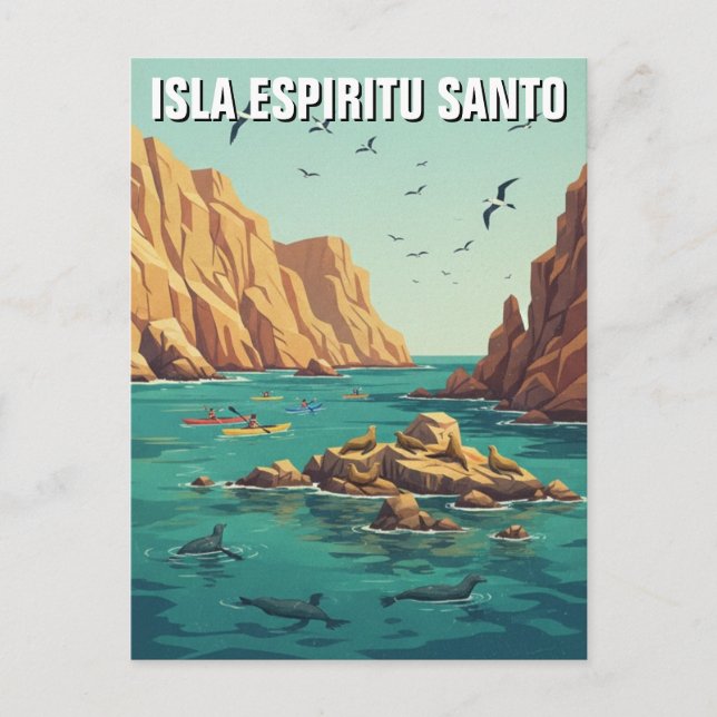 Carte Postale Isla Espíritu Santo Mexique (Devant)